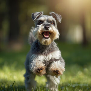 Schnauzer beim Spielen auf der Wiese - Hundesalon Vialo
